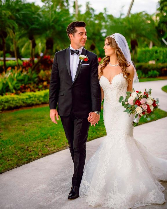 Jesse Watters with his wife, Emma Watters.