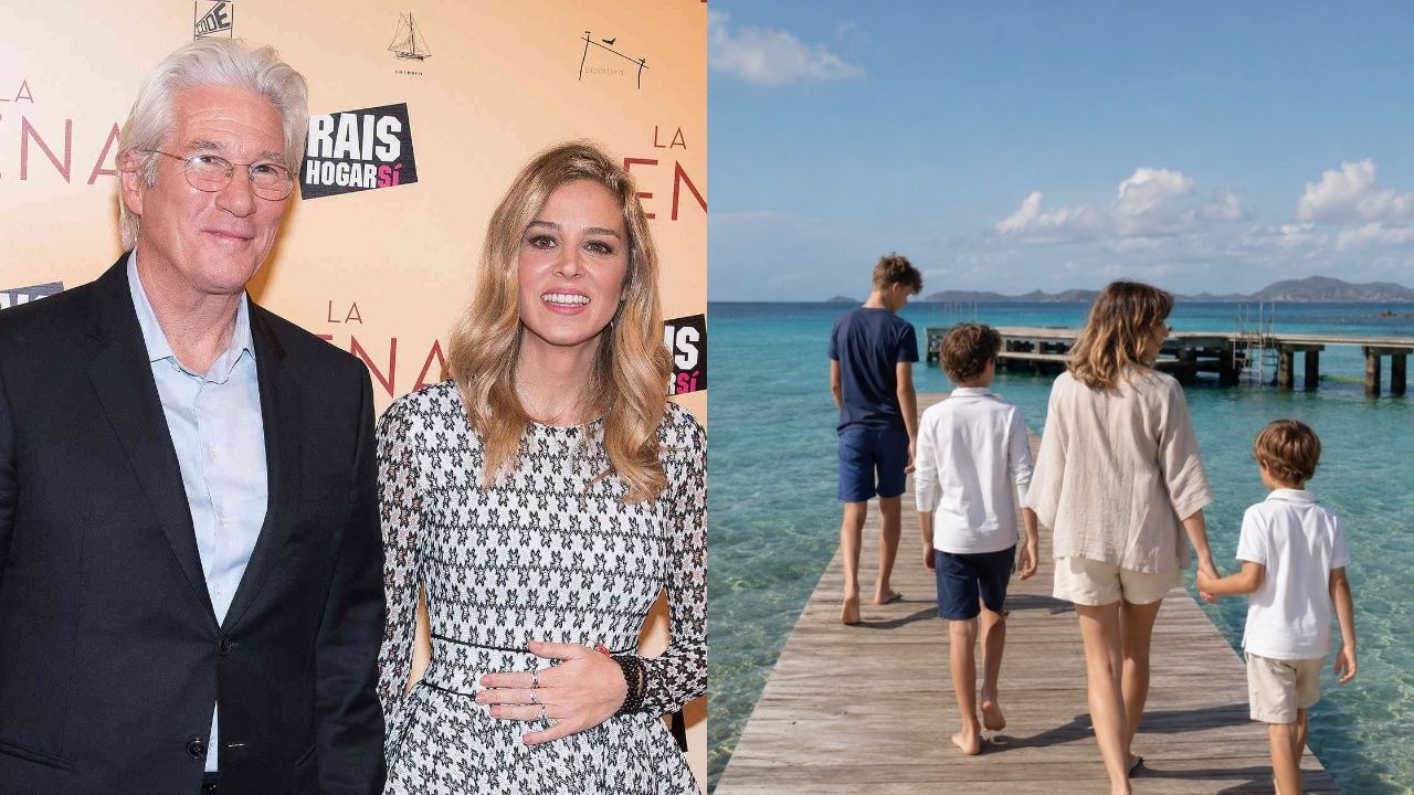 Richard Gere Wife Alejandra Family Photo: Sweet Beach Moment